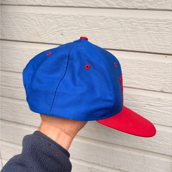 RARE vintage 1994 POPEYE cartoon snapback hat embroided blue red - Picture 3 of 7